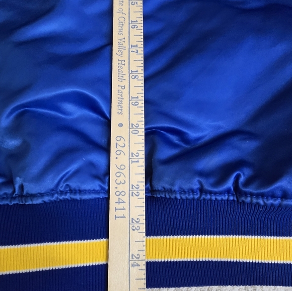Vintage Starter NFL Los Angeles Rams Button Up Satin Jacket Size Men's Medium M - Picture 12 of 16